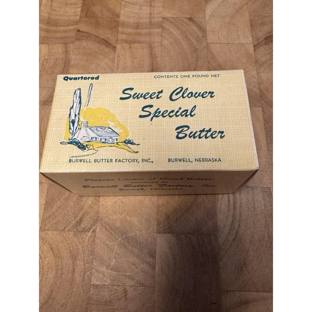 Vintage Sweet Clover Special‎ Butter House pic Burwell Nebraska unused mint